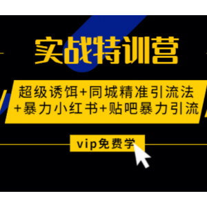 快速引流教程:超级诱饵+同城精准引流法+暴力小红书+贴吧暴力引流（视频课程）