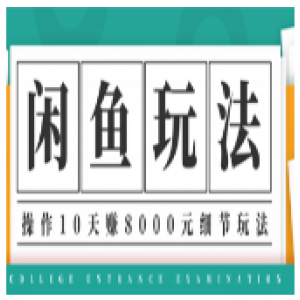 龟课·闲鱼项目玩法实战，操作10天赚8000元细节玩法