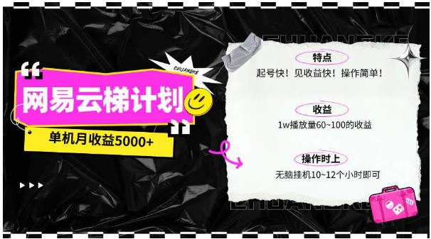 最新网易云挂机网页版，单机月收益5000+-独家科技资源网